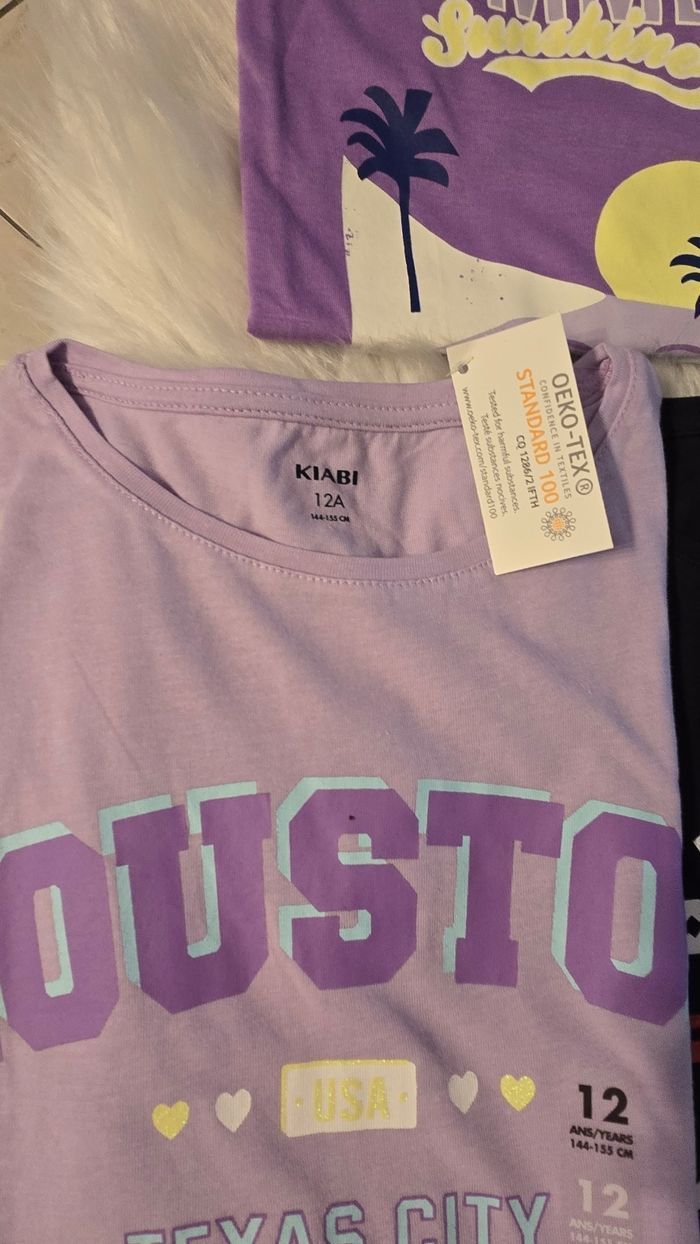 (Neufs non portés) 🏷🥰🤩🩷 lot Tee-shirts MC 12 ans fille 🥰🤩🩷 - photo numéro 4
