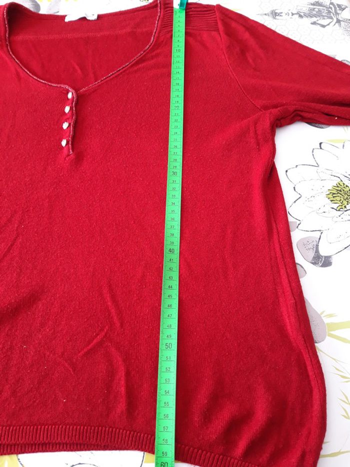 Pull rouge taille L - photo numéro 8