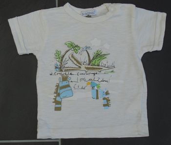 Joli tee-shirt savane garçon 6 mois (67 cm)