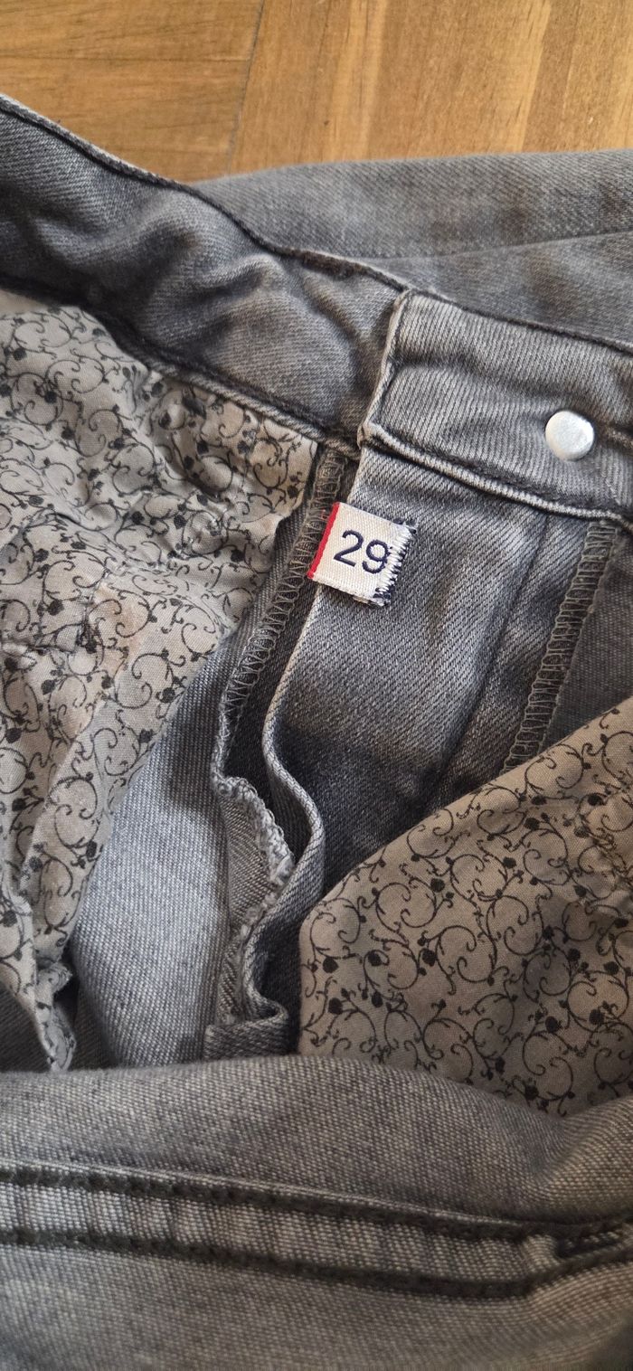 Jean gris Le Temps des Cerises T.29 (38/40 FR) – coupe slim – création française – excellent état mo - photo numéro 8
