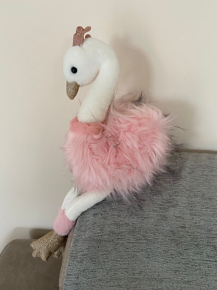 Peluche Histoire d'Ours Cygne 30 cm Rose - photo numéro 2