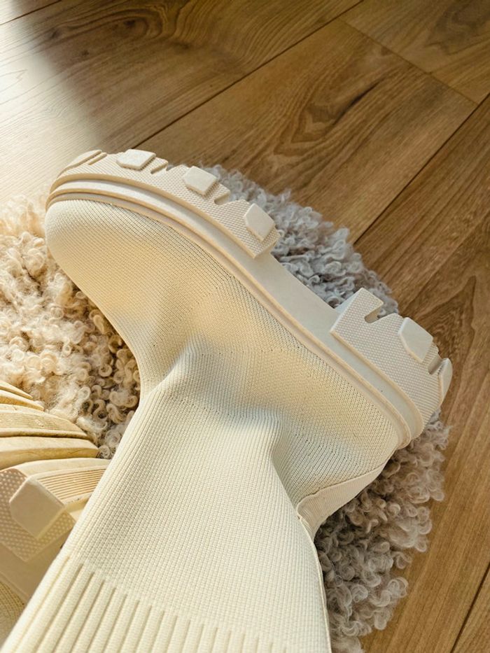 Bottine chaussettes crème 37 - photo numéro 8