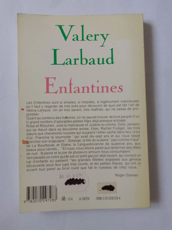 Valérie Larbaud - Enfantines - photo numéro 2