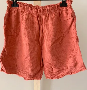 Short corail gaufré – 100% coton – Made in Italy