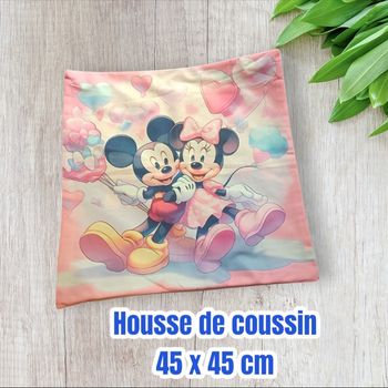 Housse de coussin Minnie et Mickey mouse Disney