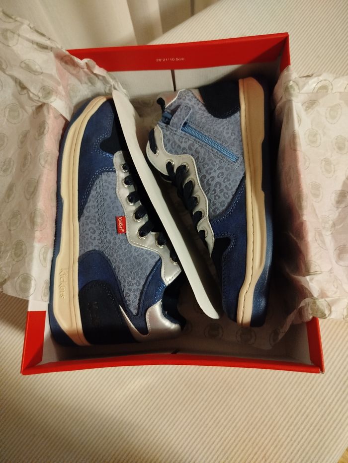 Chaussures Kickers sneakers Haut Kicklax Marin garçon 35 - photo numéro 7