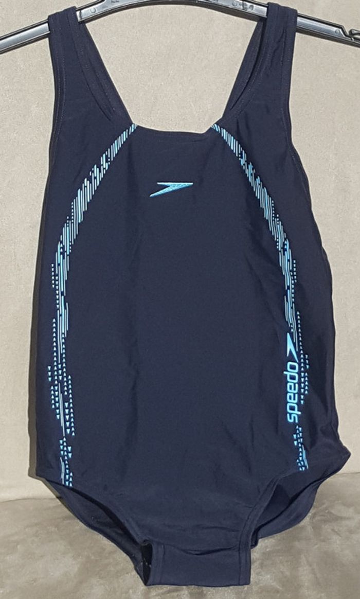 Maillot de bain bleu foncé 1 pièce Speedo taille 8 ans