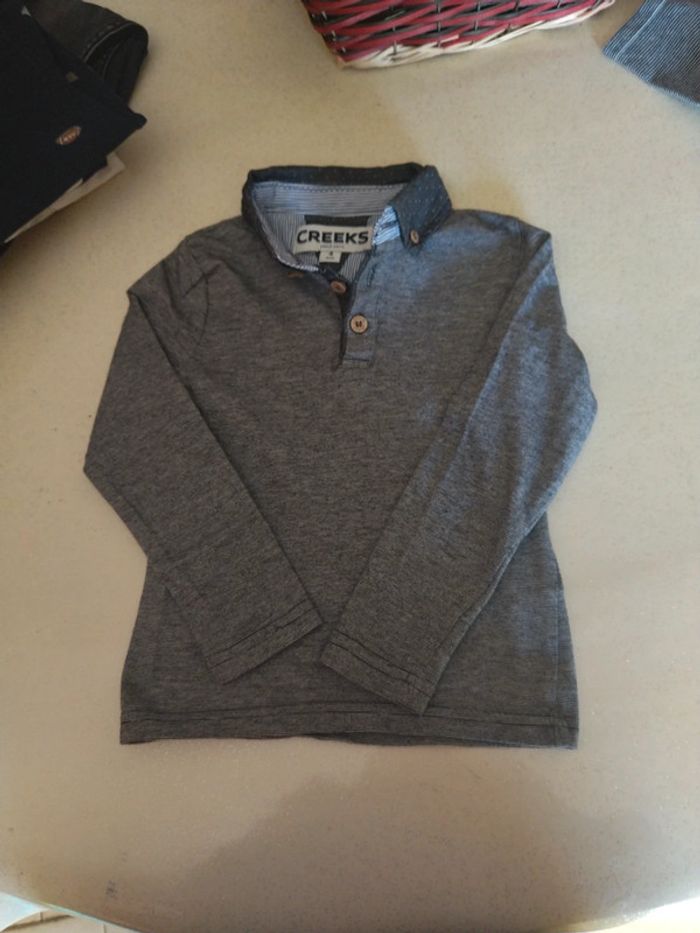 Polo manches longues Creeks T 4 ans