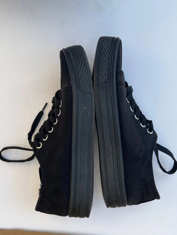 Chaussures baskets de villes noir avec plateforme - photo numéro 10
