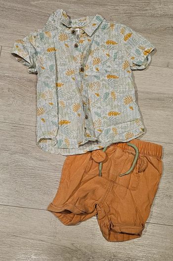 Ensemble été chemise short 12M / 74cm