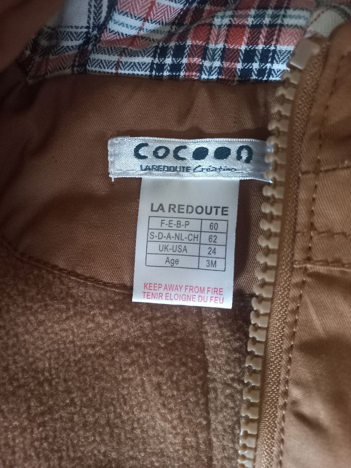 Manteau bébé 3 mois camel - photo numéro 3