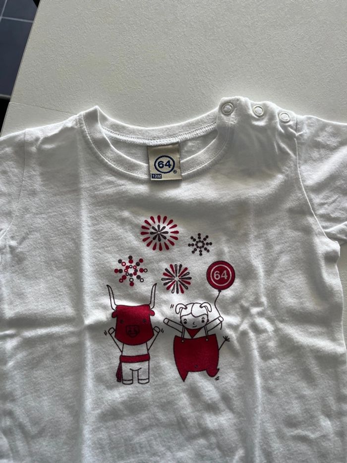 Lot de deux tee shirts MC 64 12 mois - photo numéro 4