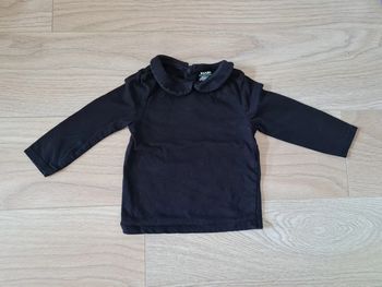 T shirt noir com claudine 18 mois