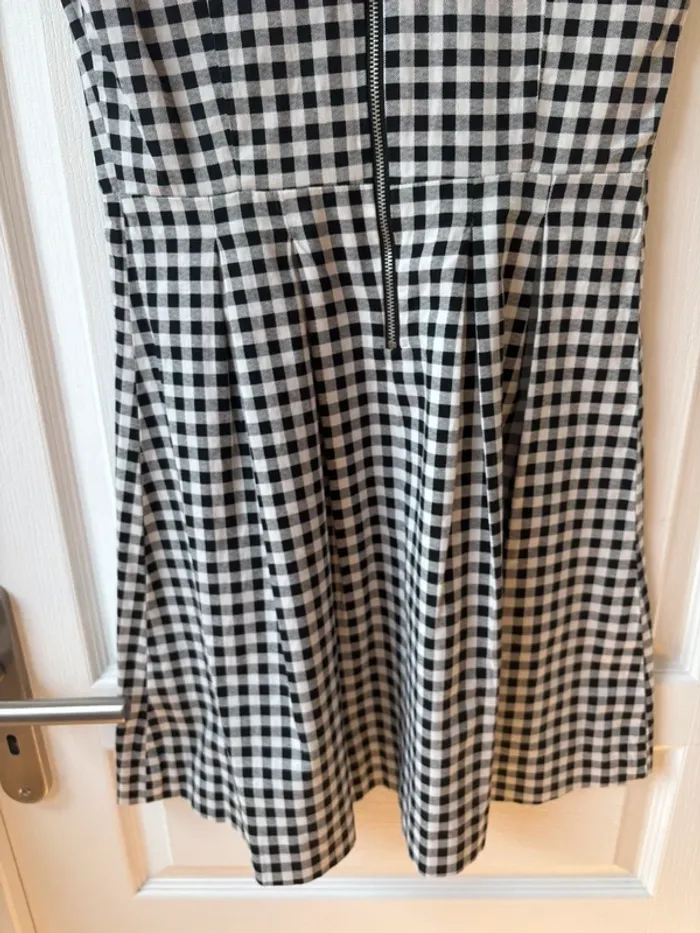 Sublime robe d’été Vichy noir et blanc - Camaïeu - T36 - photo numéro 7