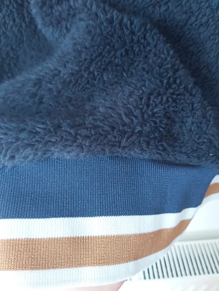 Blouson bleu marine tout doux - photo numéro 3