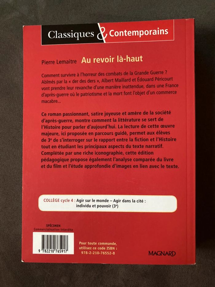 Au revoir là-haut - Classiques et Contemporains Collège 3eme - photo numéro 2