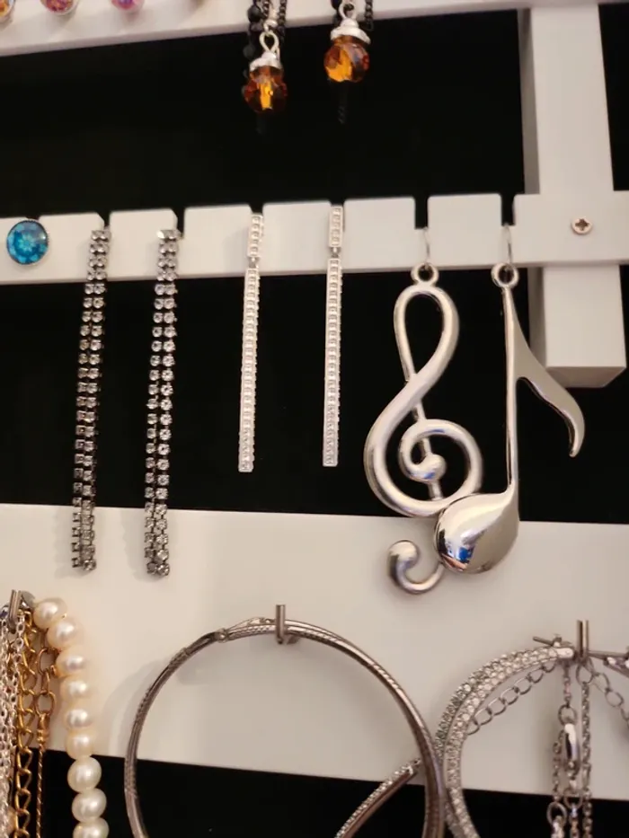 Boucles d'oreilles pendantes argent Swarovski - photo numéro 4
