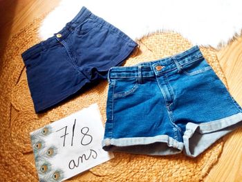 Lot shorts en jean 7/8ans