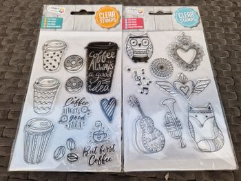 Lot de 2 clear stamps neufs