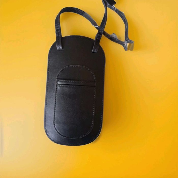 Sac pour portable + CB a porter en bandoulière Cuir + toile - photo numéro 4