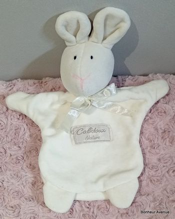 Doudou lapin marionnette à main de marque Doudou et compagnie