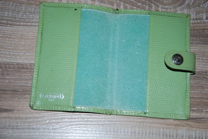 protège carnet porte carte cuir cacharel - photo numéro 3