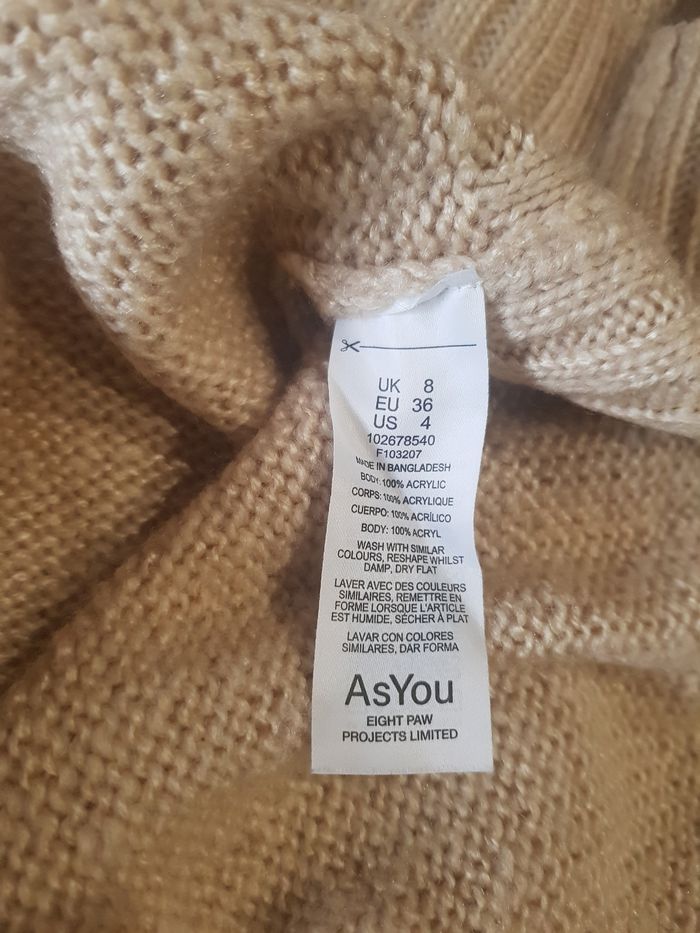 Magnifique pull col V  oversize taille 36 Asos - photo numéro 8