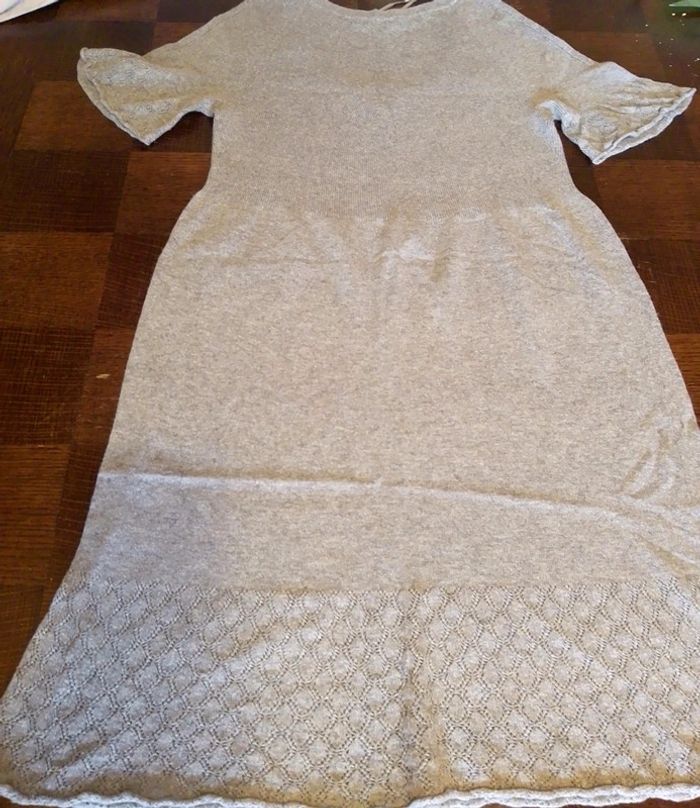 Robe pull grise manche courte - photo numéro 4