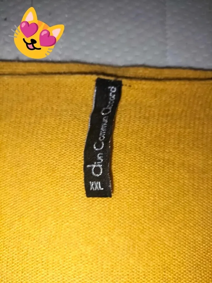 Pull moutarde d'un comme accord XXL - photo numéro 2