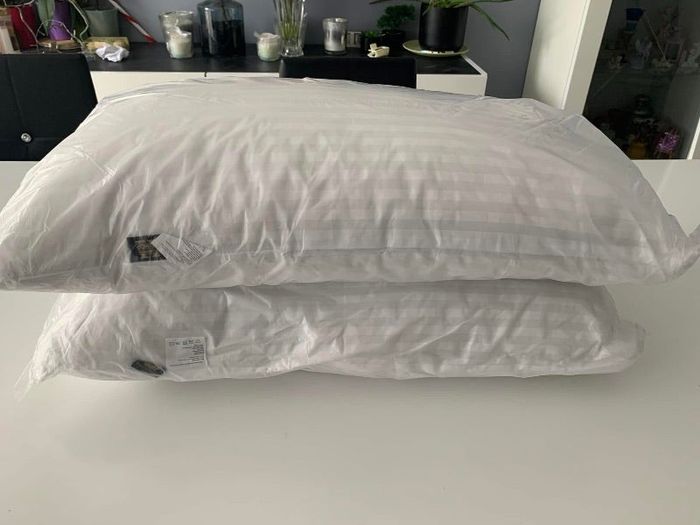 Lot de deux oreillers neufs