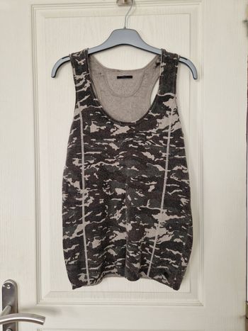 Débardeur kaki à motif militaire femme IKKS taille M/38