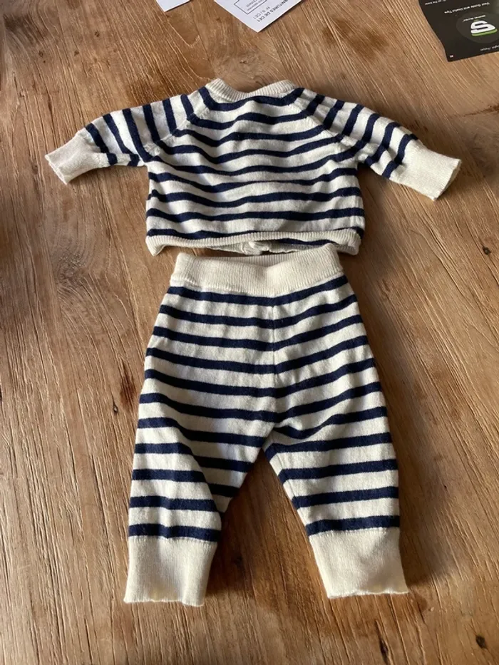 Ensemble Marin Petit Bateau Neuf Naissance - photo numéro 2