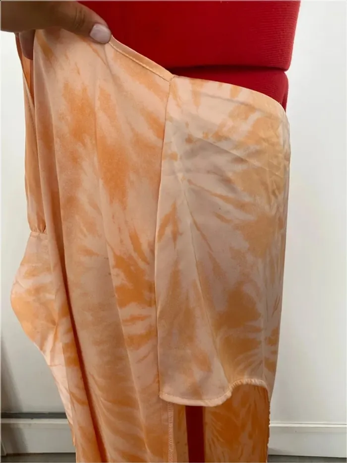 Jupe portefeuille tie & dye orange H&M - photo numéro 5