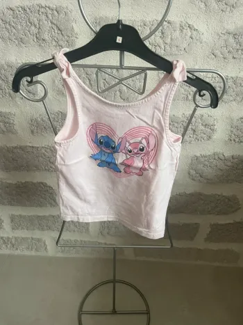 Tee shirt débardeur fille 6 ans Disney stitch croc top