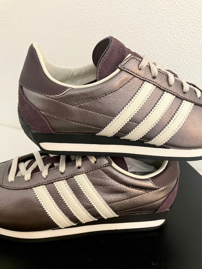 Adidas Originals Country OG Purple Metallic Aurora / Off-White - photo numéro 2