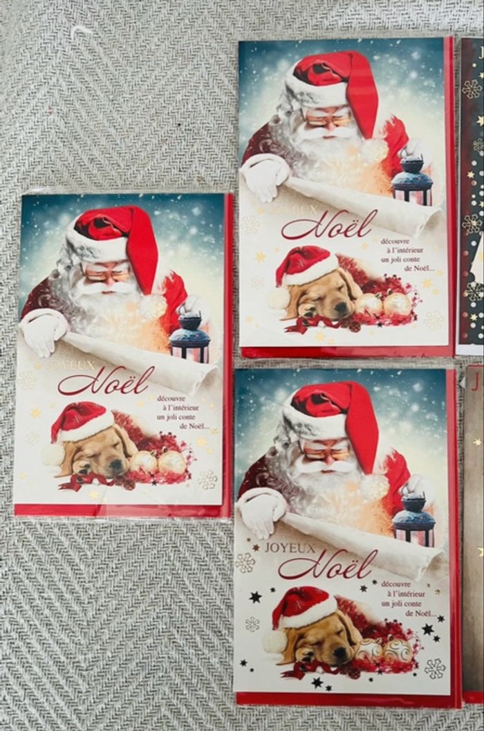 Lot 7 cartes postales vœux Noël - photo numéro 3
