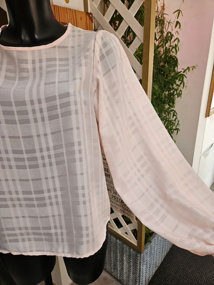 OVS blouse rose pâle style chemisier taille 38 - photo numéro 3