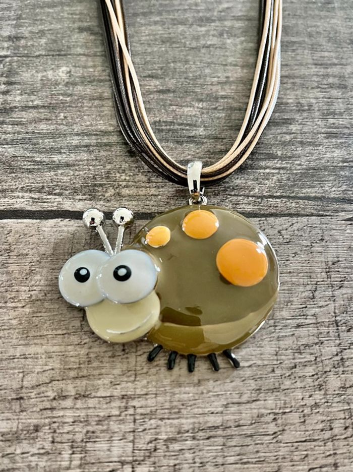 Bijoux fantaisie : parure BO & collier « coccinelle » - photo numéro 3