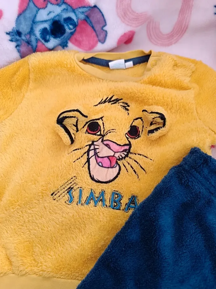 Pyjamas épais simba taille 12 mois - photo numéro 3