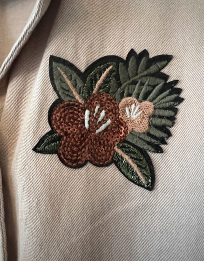 Veste trench rose sable et broderie neuve 10 ans - Monoprix Teens - photo numéro 3