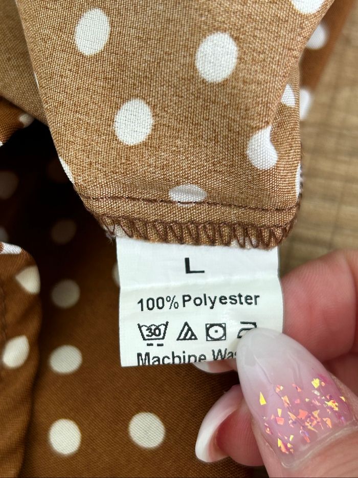Chemise à pois à manches longues Shein taille L jamais portée - photo numéro 10