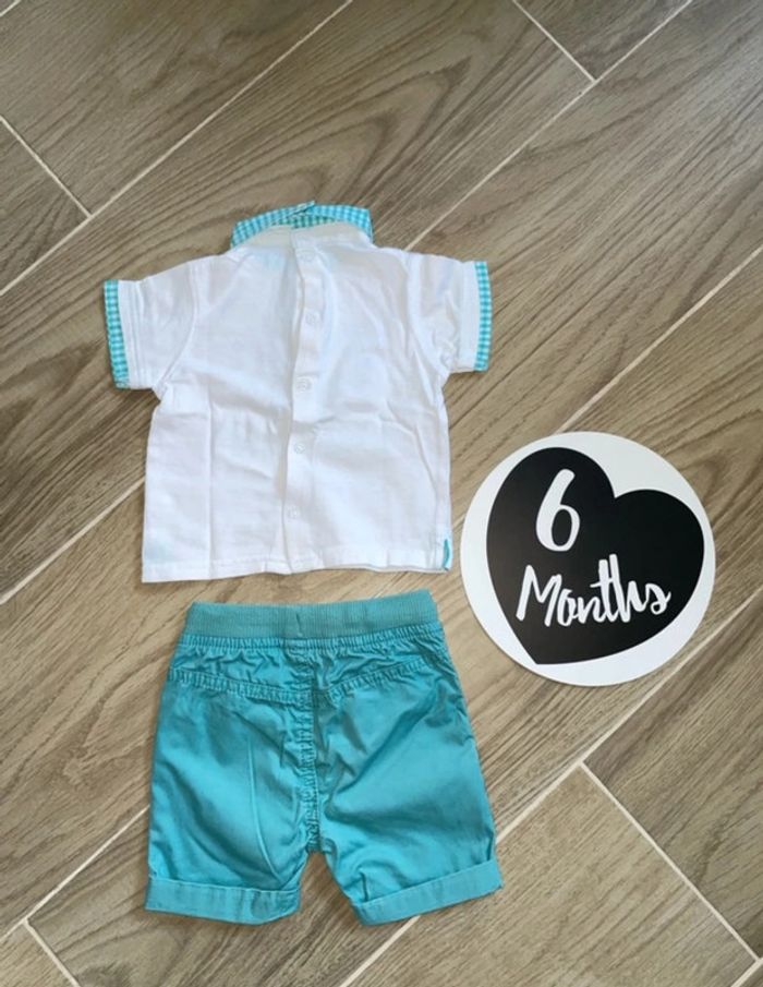 Ensemble été short t-shirt  6 mois Gémo - photo numéro 3