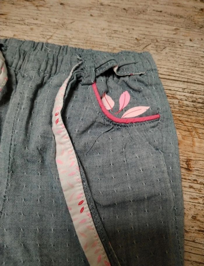 Joli pantalon en lin fille 3 mois - photo numéro 2