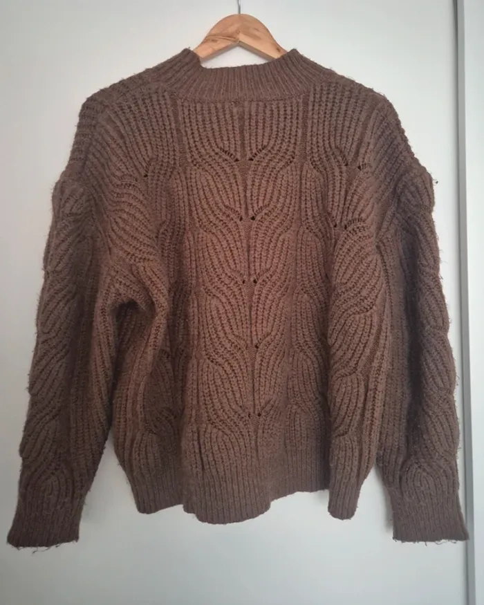 Pull marron en maille - Lili Sidonio - photo numéro 4