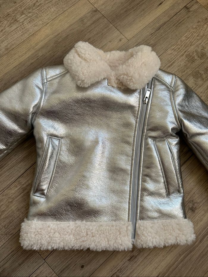 Perfecto fourrée argenté h&m 2/4 ans fille - photo numéro 6