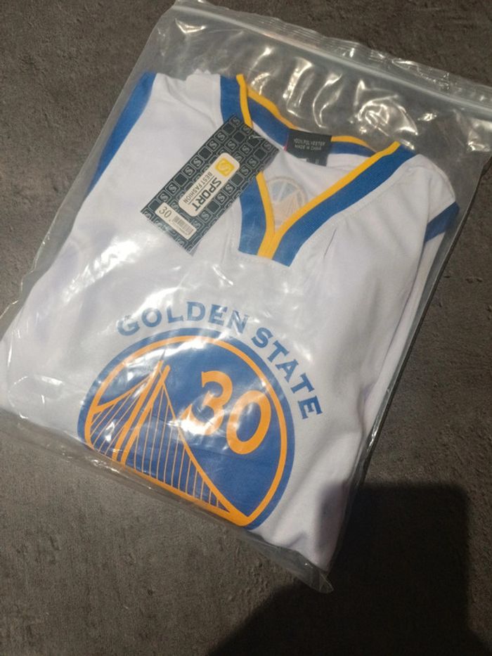 Tenue NBA golden state warriors Stephen Curry blanc. T.30 - photo numéro 5