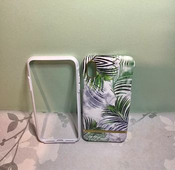 Coque de protection téléphone pour IPhone XS Max white marbel tropics