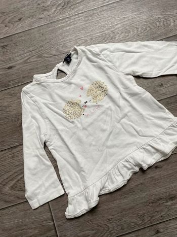 Tshirt manches longues Kiabi hérissons 12 mois