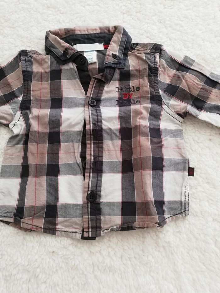 Chemise à carreaux obaïbi garçon 3 mois