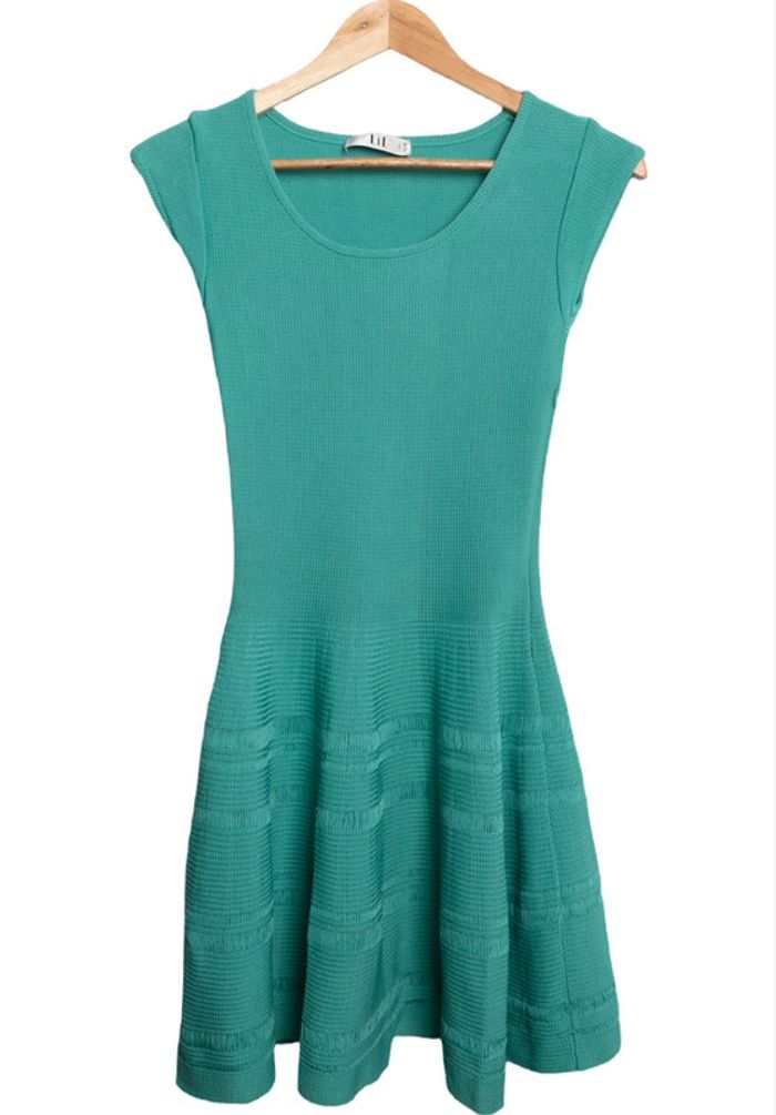 Robe en maille turquoise Lil Paris - photo numéro 2